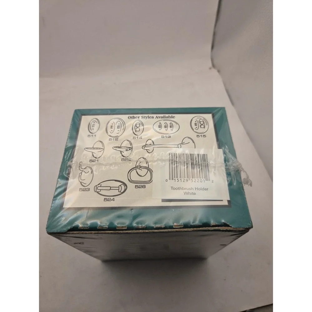 Vtg Lenape Toothbrush Holder Classic White Porcelain Factory Sealed 90s Genuine
